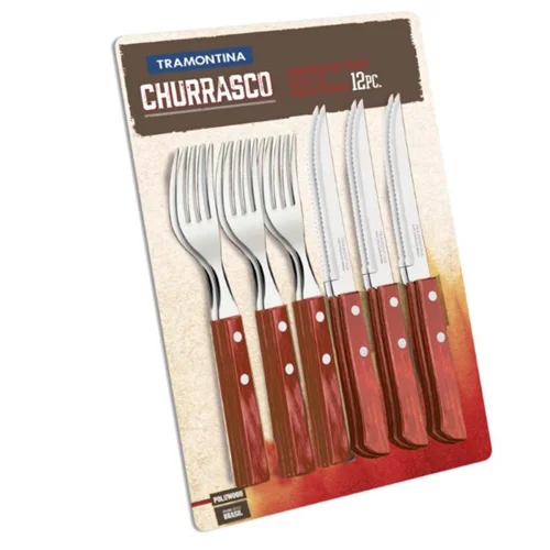 سرویس چاقو و چنگال استیک 12 پارچه ترامونتینا Churrasco