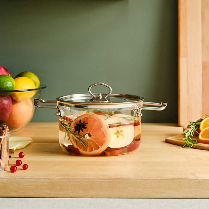 قابلمه عمیق شیشه بوروسیلیکات کاراجا مدل عشق سایز ۱۸