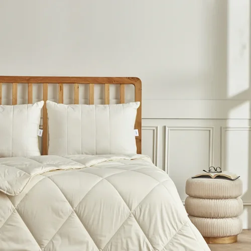 لحاف بالش یک نفره کاراجاهوم پشمی 155×215 سانتی