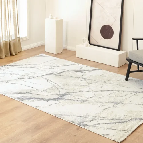 فرش کاشمیر صحرا بلانکا طوسی 230×160 سانتی