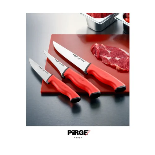 عکس ست چاقو ۳ پارچه پیرگه Duo Profesyonel قرمز
