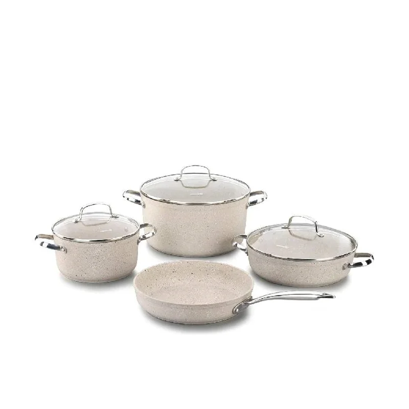 عکس سرویس قابلمه گرانیت 7 پارچه کرکماز A1272 کرم