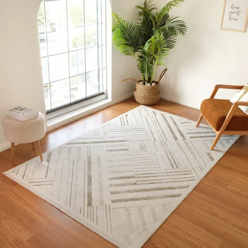 عکس فرش کاشمیر Elegante Lumina ابعاد 120x180 بژ