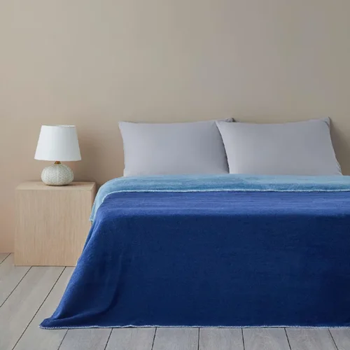 پتو دو نفره پنبه انگلیش هوم دشت آبی