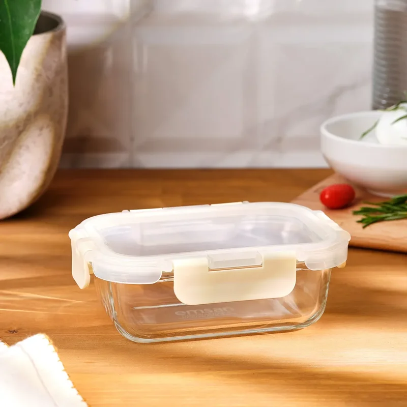 عکس ظرف نگهدارنده شیشه ای امسان Soft حجم 370 میلی