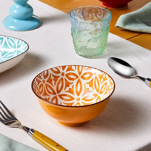 کاسه کاراجا جوفی زرد 14 سانتی