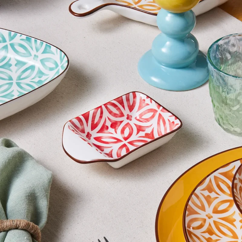 عکس آجیل خوری کاراجا جوفی مستطیل قرمز 13 سانتی