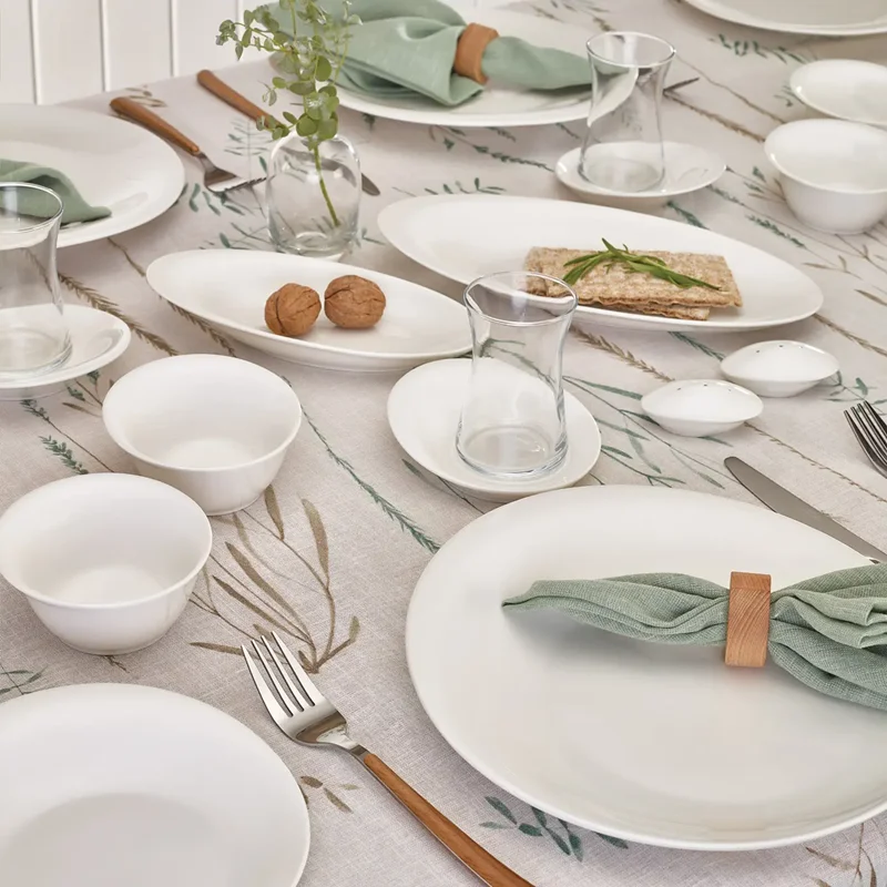 عکس سرویس صبحانه خوری 29 پارچه 6 نفره کاراجا Lal سفید