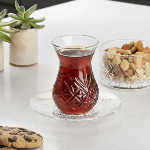 ست استکان چای خوری 12 پارچه پاشاباغچه تایملس 155 میلی