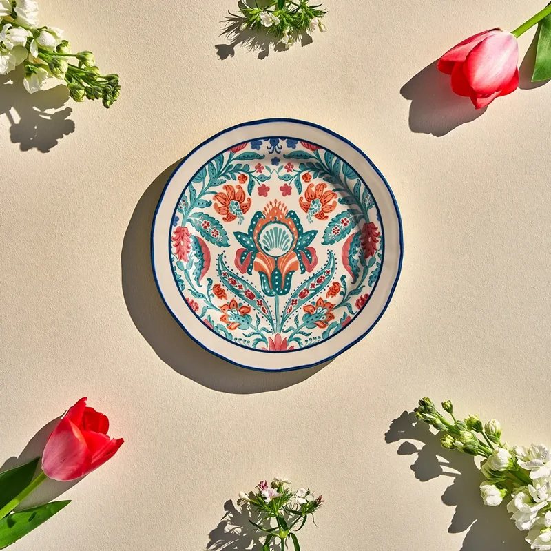 عکس بشقاب شیرینی خوری امسان Hasbahce قطر 21 سانتی