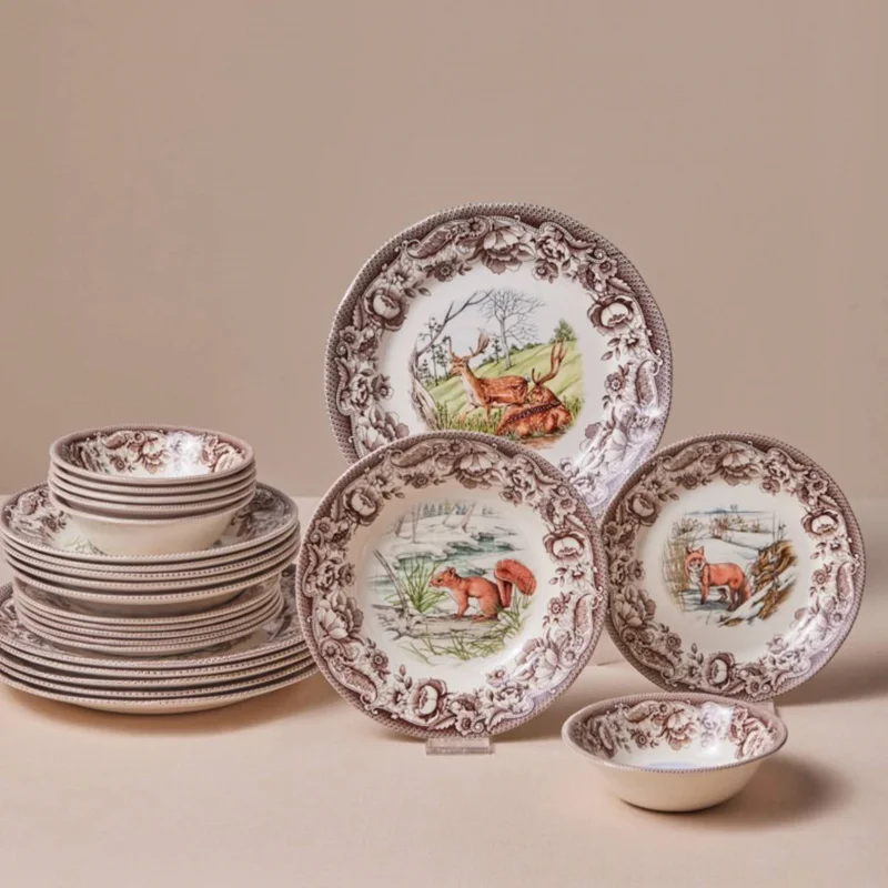 عکس سرویس غذاخوری 24 پارچه ۶ نفره کاراجا افسانه رنگی