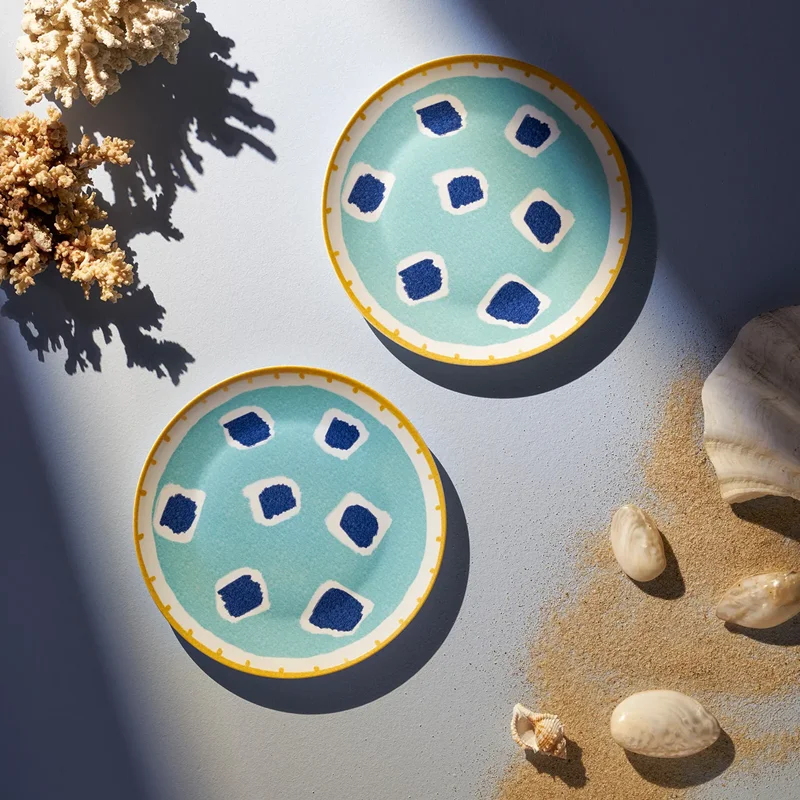 عکس بشقاب غذاخوری ۲ عددی امسان Voyage Blue