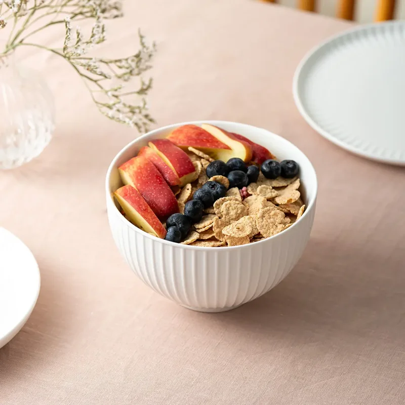 عکس کاسه استانبول پرسلن بری سفید 15 سانتی