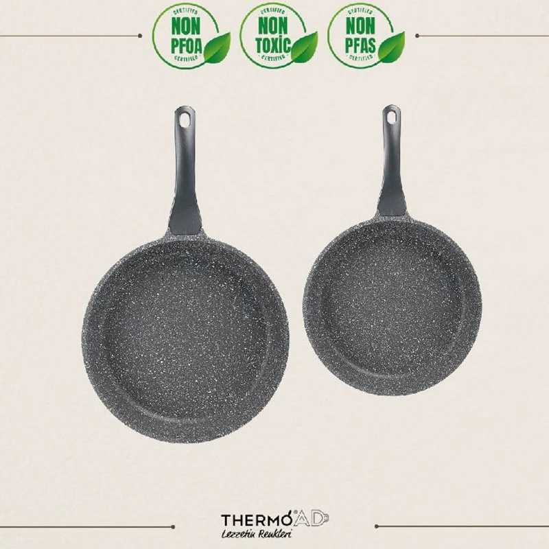 عکس ست ماهیتابه 2 عددی چدن ترموآد 20-26 طوسی