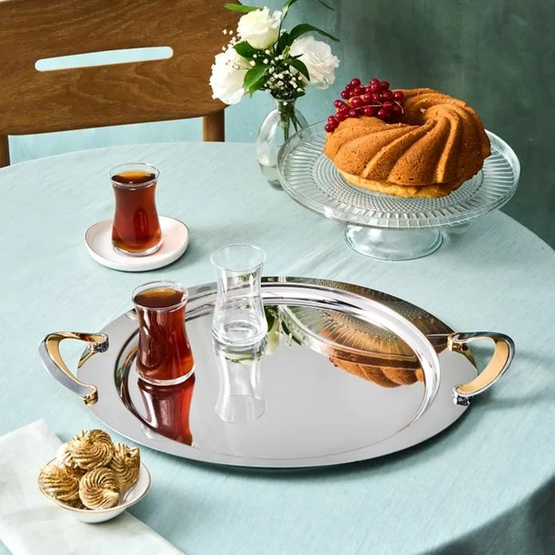 عکس سینی استیل کاراجا سرا 41 سانتی
