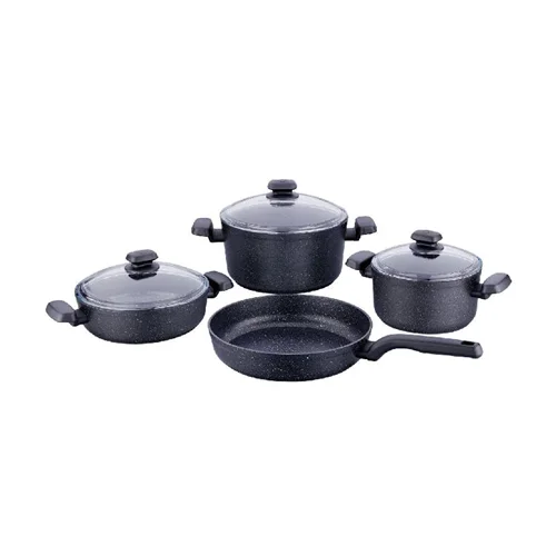 سرویس قابلمه گرانیت 7 پارچه کرکماز A2609 مشکی