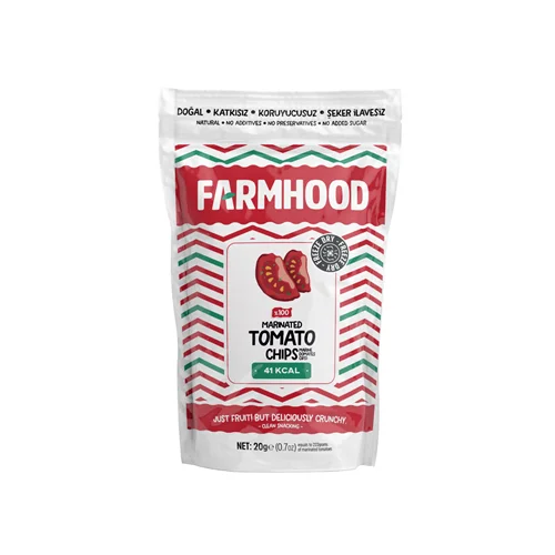 چیپس گوجه فرنگی مرینت شده Farmhood حجم 20 گرم