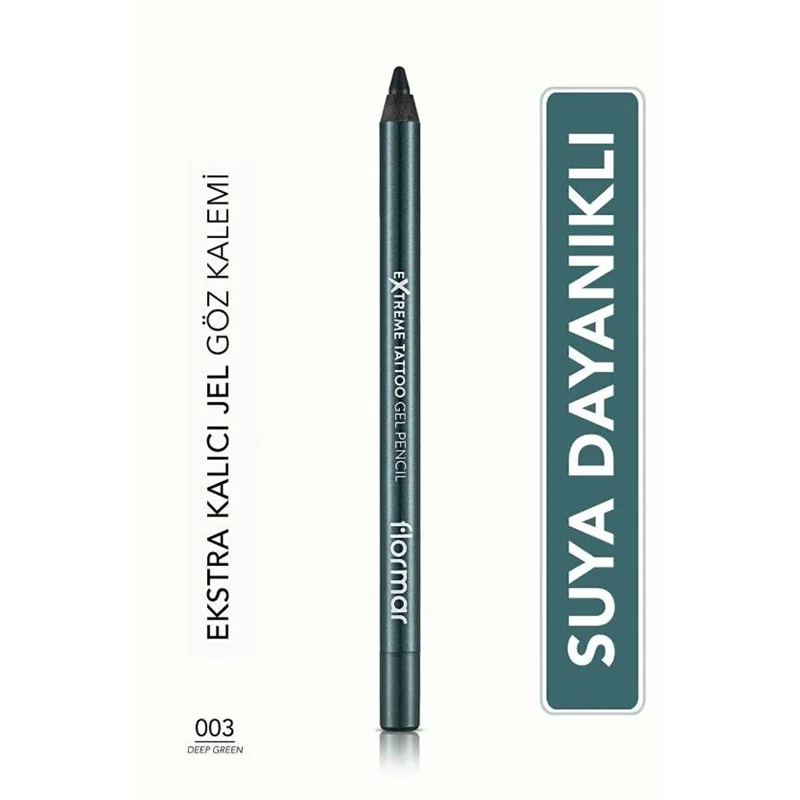 عکس خط چشم ژلی ضد آب فلورمار شماره 003 Deep Green سبز تیره