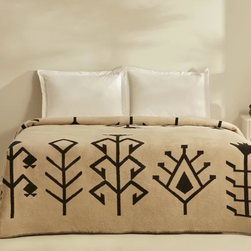 عکس پتو دو نفره دورو پنبه کاراجاهوم سارا کرم