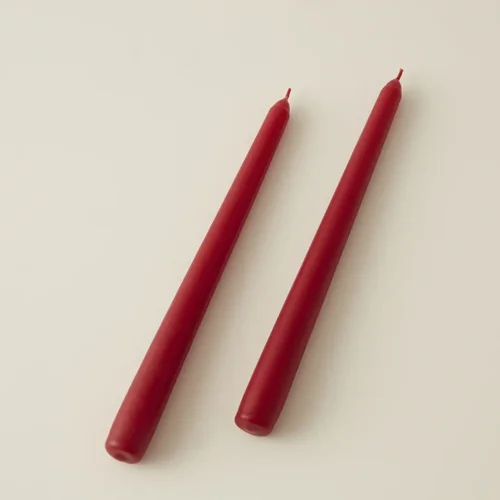 شمع شمعدان ۲ عددی کاراجاهوم Bordo زرشکی