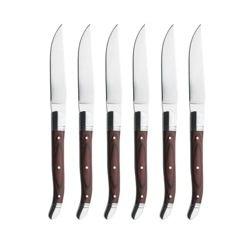 ست چاقو استیک 6 پارچه ژومبو Lucca قهوه ای