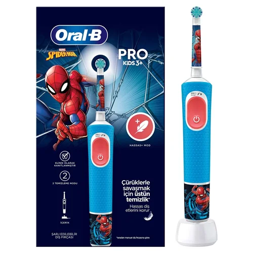 مسواک برقی کودکان اورال بی D103 Vitality Pro Spiderman
