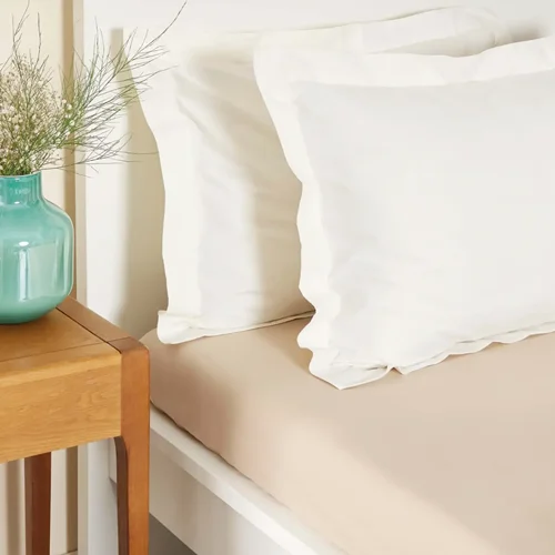ملحفه دو نفره کاراجاهوم چارشاف بژ 260×240 سانتی