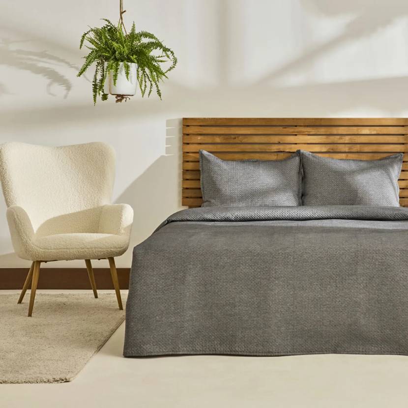 ست روتختی یک نفره کاشمیرهوم آرون خاکستری