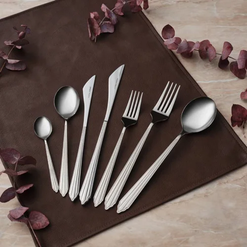 سرویس قاشق چنگال 84 پارچه 12 نفره کاراجا ربیلیون نقره ای