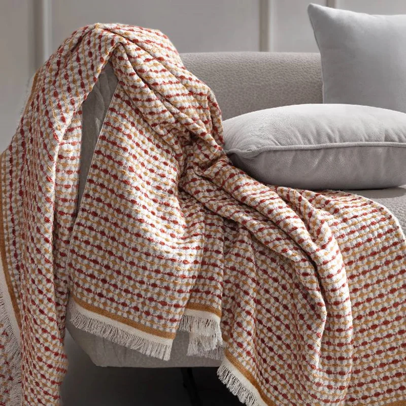 عکس پتو رو مبلی پنبه یاتاش اولی زرشکی 190×140 سانتی