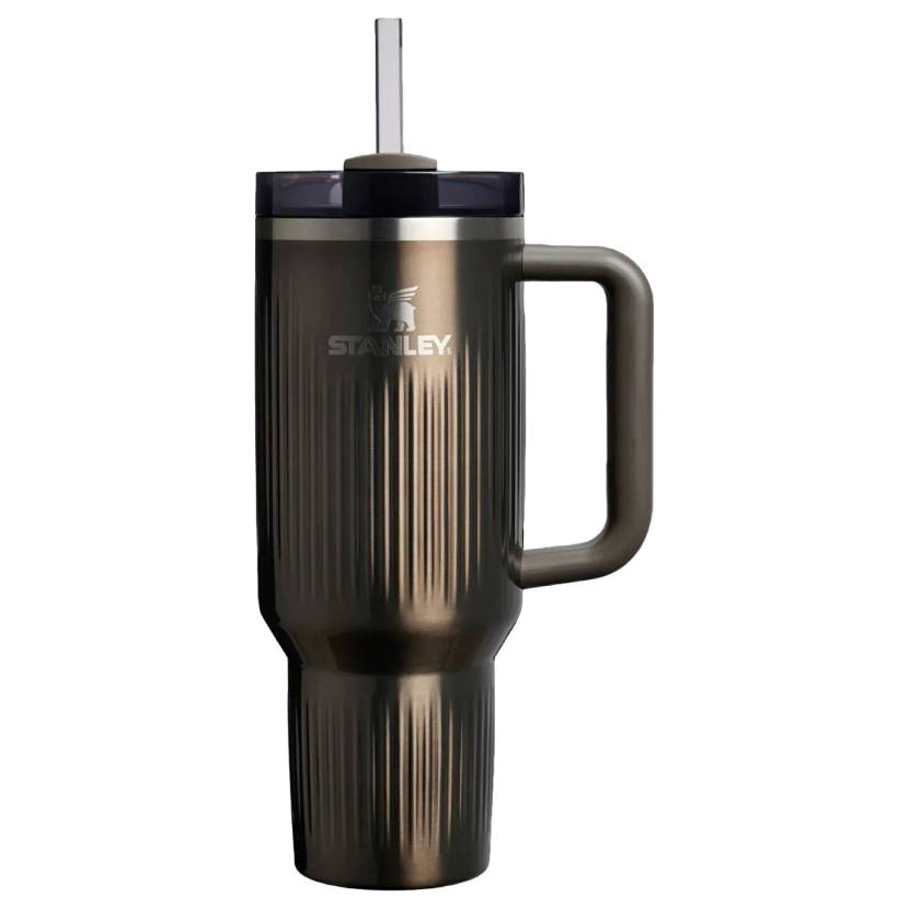 فلاسک با نی استنلی مدل کوئنچر خاکستری حجم 1.18 لیتر گان‌متال