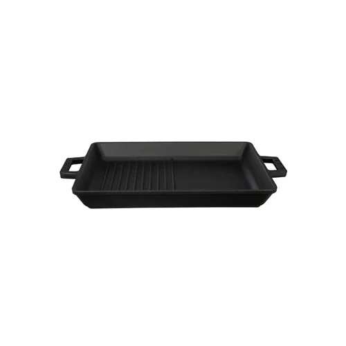 عکس ماهیتابه گریل چدنی دومنظوره مستطیل لاوا 26×32 سانتی