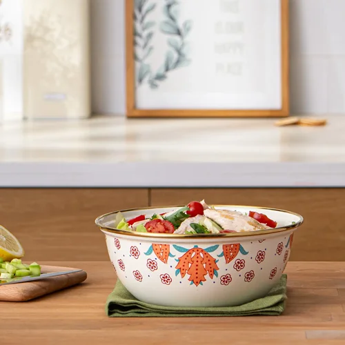 عکس کاسه سالاد لعابی امسان Hasbahce قطر ۲2 سانتی