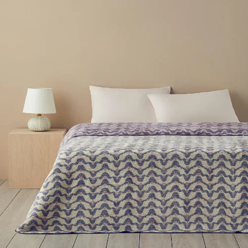 عکس پتو دو نفره اکریلیک انگلیش هوم میراث آبی