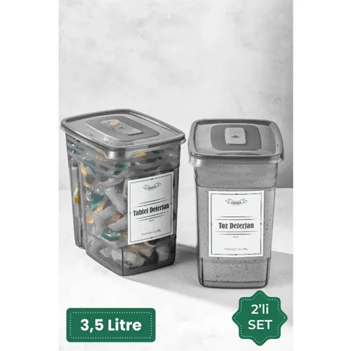 ظرف نگهدارنده 2 عددی وینف استریپ مگا خاکستری 3.5 لیتر