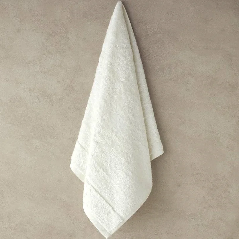 عکس حوله صورت انگلیش هوم بامبو برگی کرم 50×90