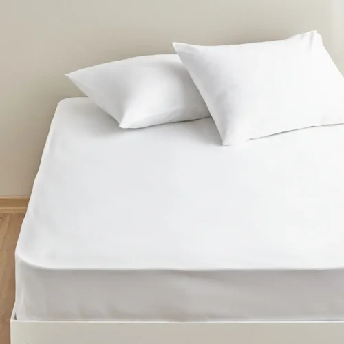 ملحفه دو نفره کینگ کاراجاهوم چارشاف سفید 260×280 سانتی