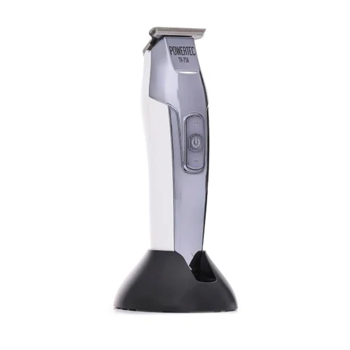 ماشین اصلاح شارژی ریش گردن پاورتک Tr-758 نقره ای