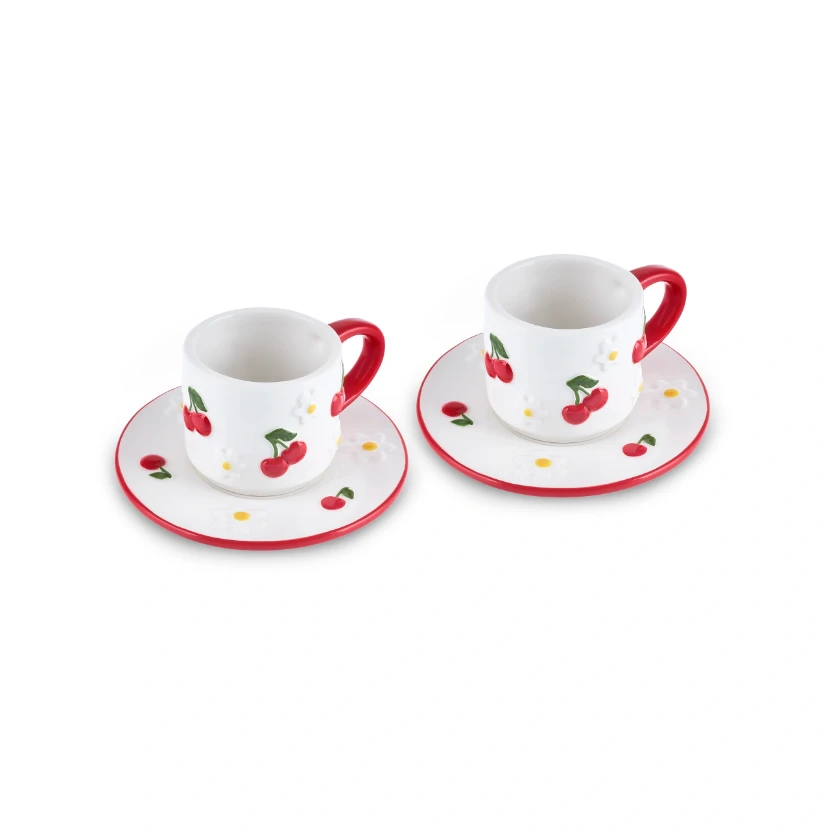 ست قهوه خوری ۲ نفره کاراجا گیلاس 100 میلی رنگی