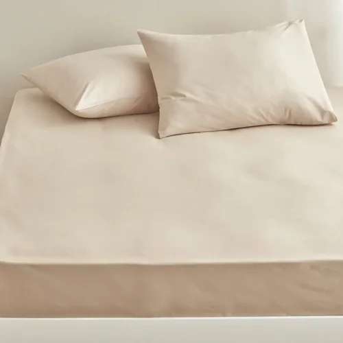 ملحفه دو نفره کاراجاهوم چارشاف خاکی 260×240 سانتی