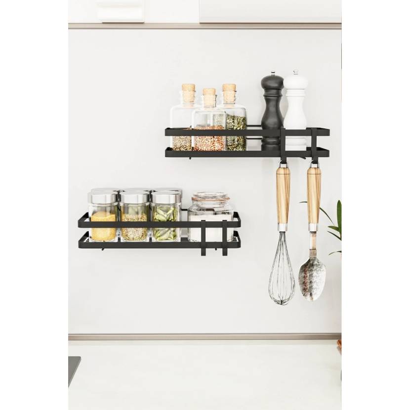 عکس قفسه آشپزخانه دیواری بینو Bn1710 مشکی