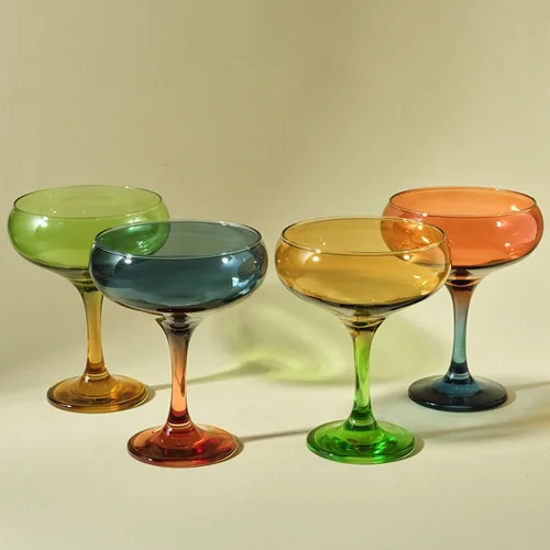 عکس ست بستنی خوری ۴ عددی کاراجا ماری رنگی