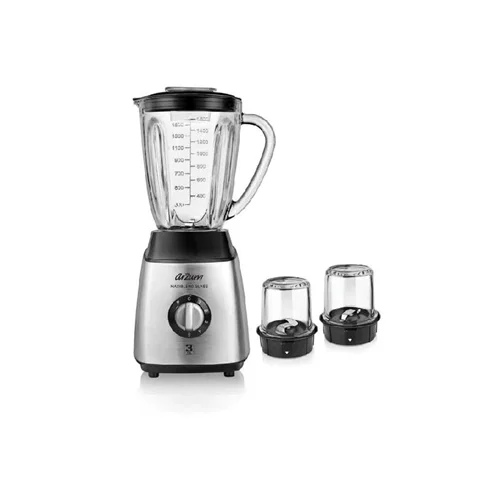 مخلوط کن شیشه آرزوم AR1056 نقره ای 600 وات
