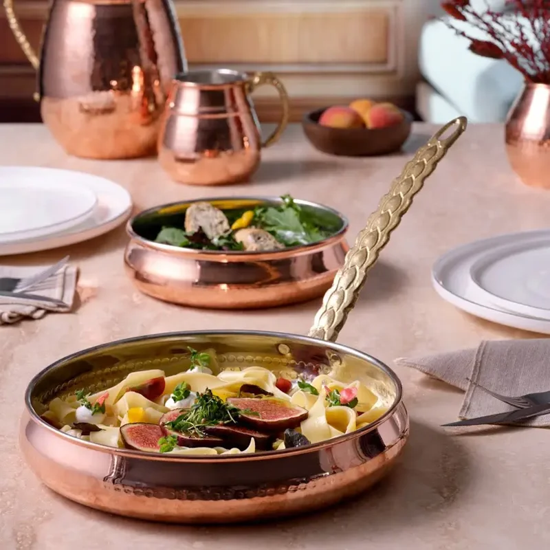 عکس ماهیتابه مسی امسان تپه باستانی 20 سانتی