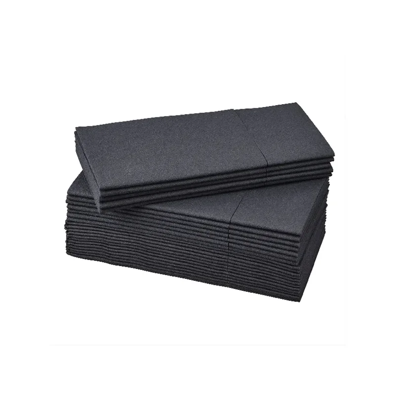 عکس دستمال سفره 25 عددی ایکیا مشکی 38×38 سانتی