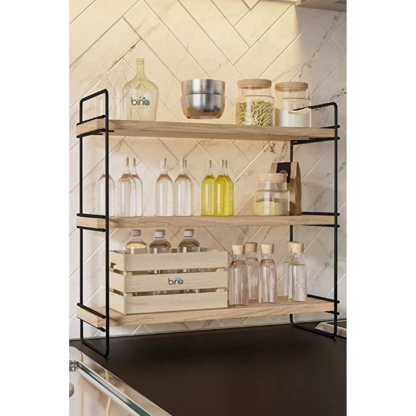 عکس قفسه آشپزخانه رومیزی بینو Bn6967 مشکی