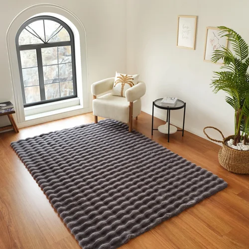 عکس فرش کاشمیر Cosy Premium Bubble ابعاد 160x230 خاکستری