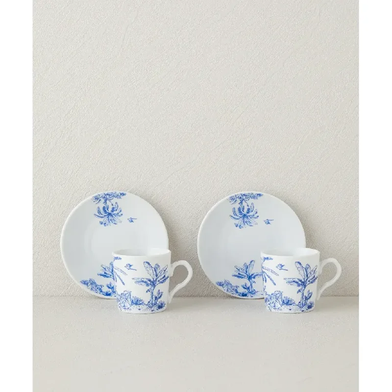 عکس ست قهوه خوری ۲ نفره انگلیش هوم پاپی 80 میلی آبی