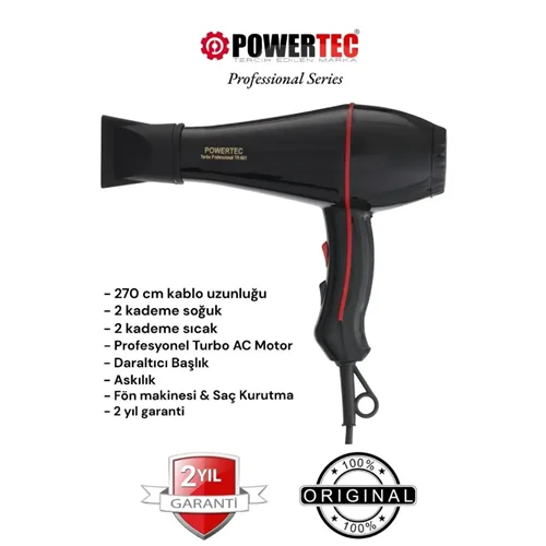 سشوار پاورتک Tr-601 مشکی 2500 وات