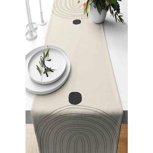 رانر طرح دار پیلولند آرک بژ 140×40 سانتی